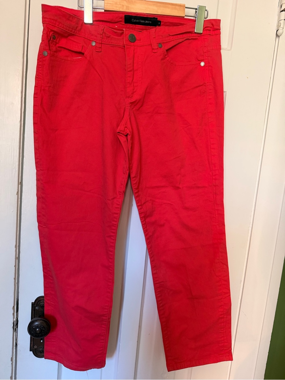 Calvin Klein Jeans Women’s Bright Red Ankle Jeans